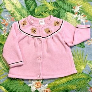 Gymboree adorable embroidered kitten sweater cardigan kitty cat design